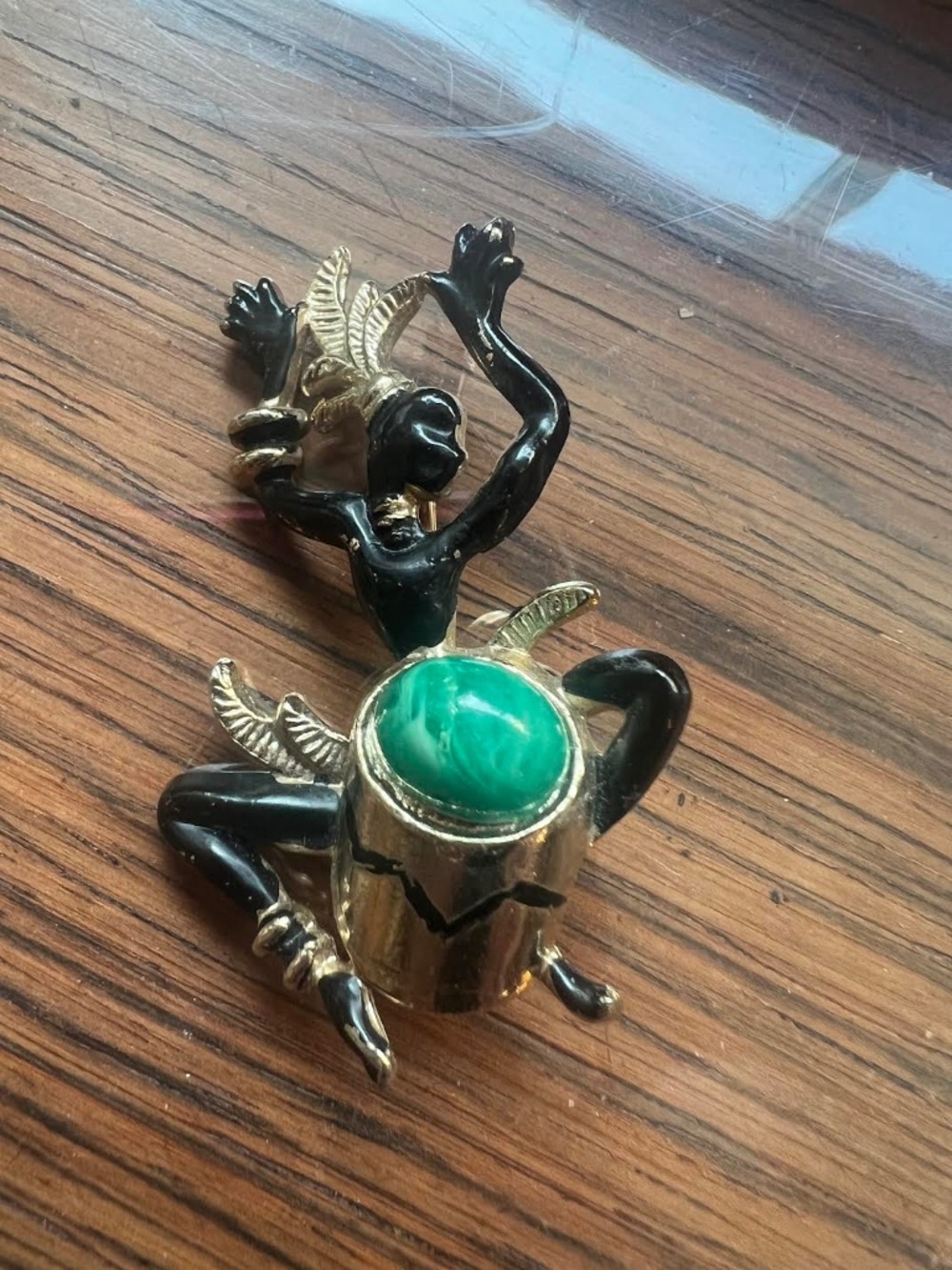 VTG Tribal Drummer brooch